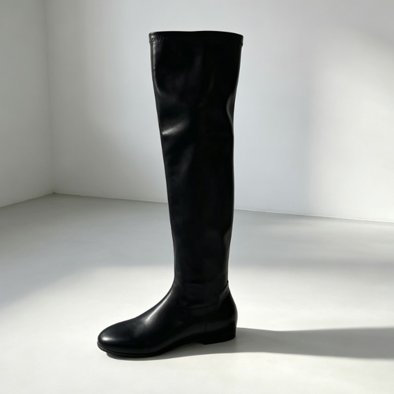 Boot Sock Slouchy - Kahverengi Yumuşak Esnek Suni Deri Bol