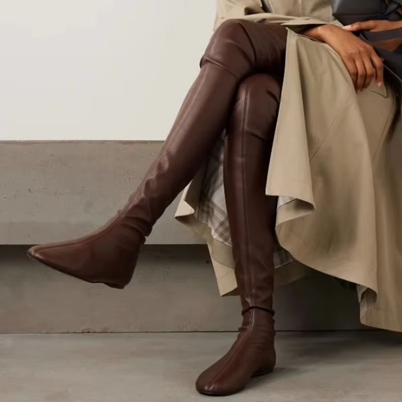Kahverengi Yumuşak Esnek Suni  - Boot Sock Slouchy incelemesi ve fiyatı